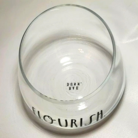 Rae Dunn - FLOURISH Flower Glass Plant Terrarium Vase Bowl - Picture 2 of 5